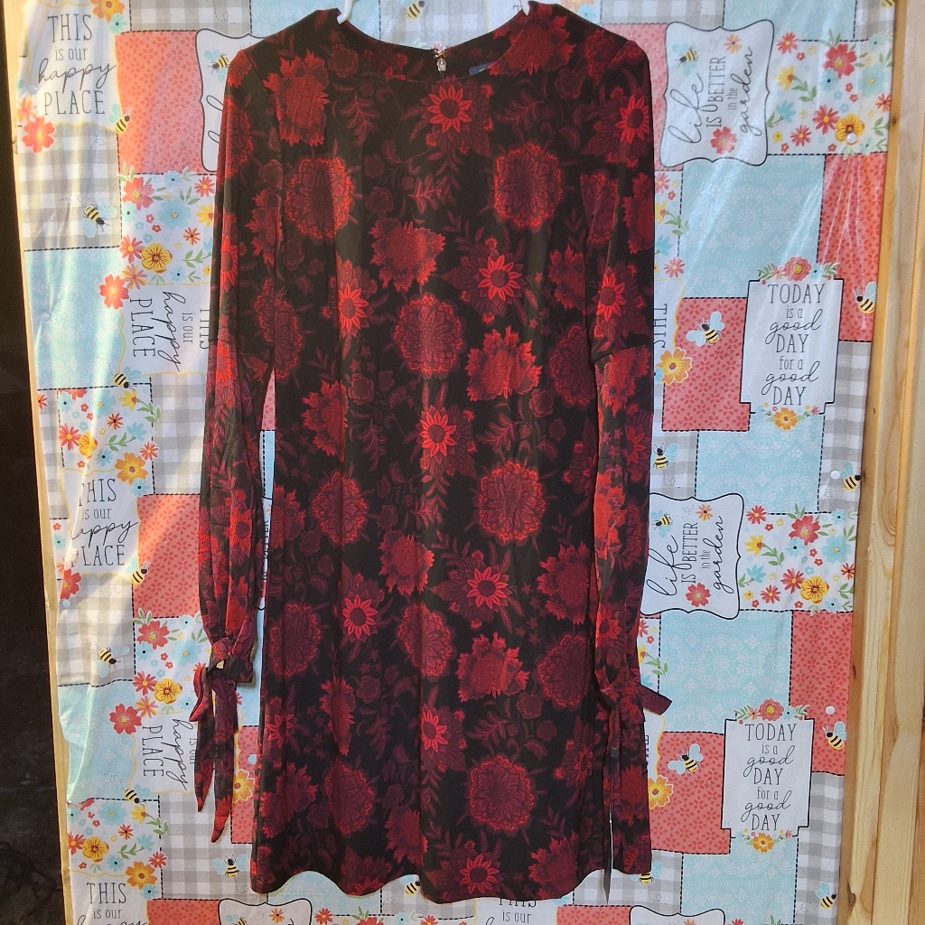 Nwt Tommy Hilfiger Chiffon-Sleeve A-Line Dress